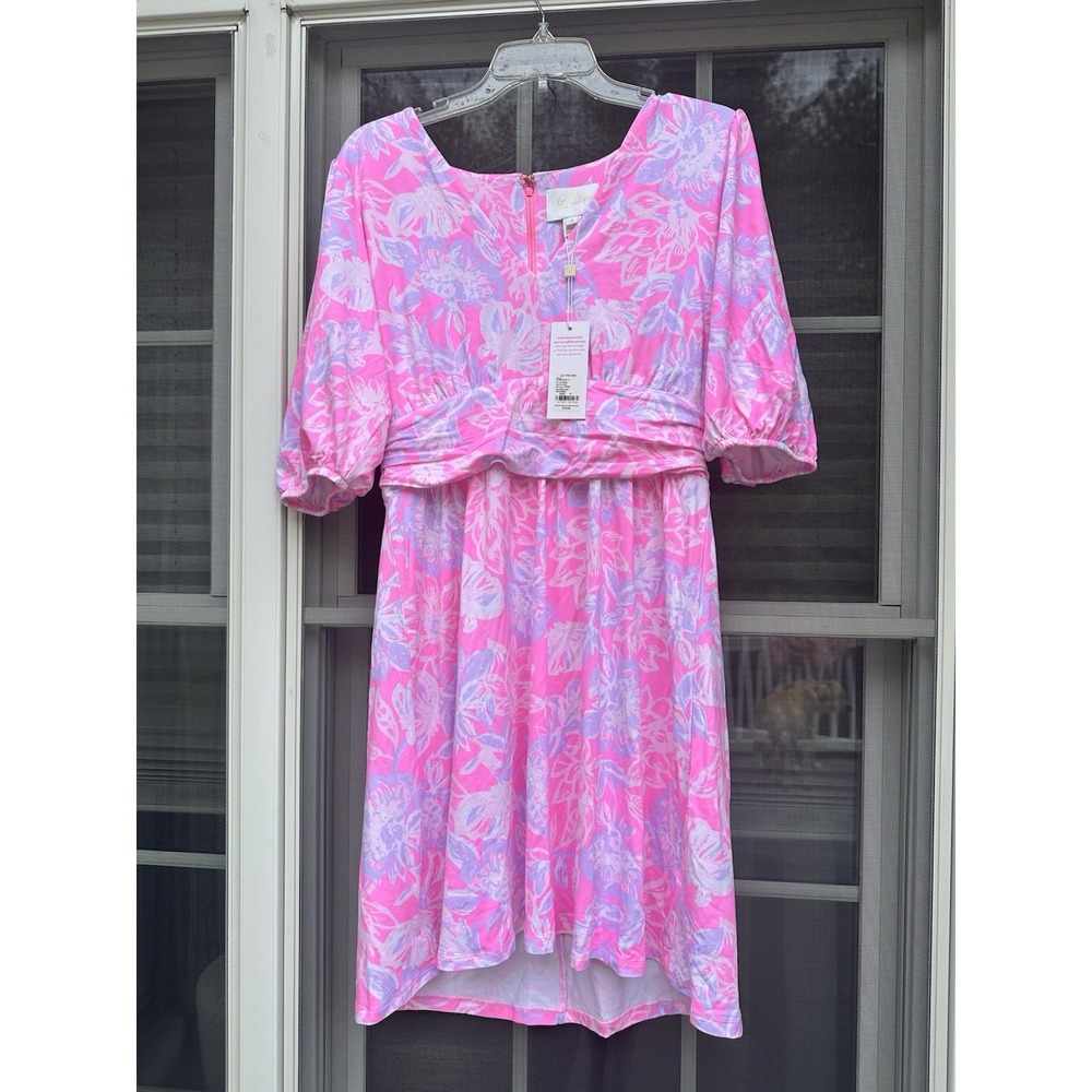 NWT LILLY PULITZER Brightan Dress Rousseau Pink Zen Garden Size 8